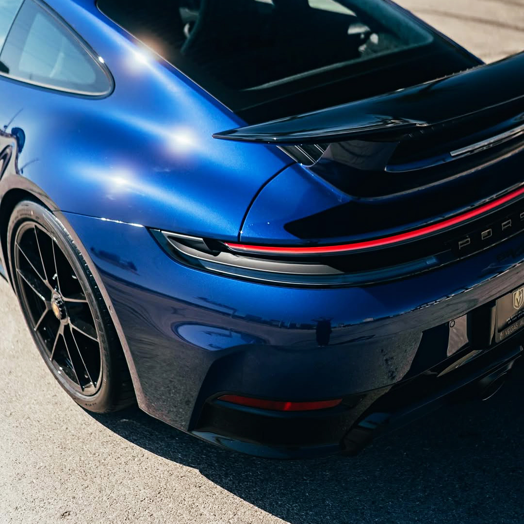 Ravoony Plus Porsche Gloss Gentian Blue Vinyl Car Wrap