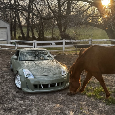 Ravoony Plus PET Gloss Khaki Green Car Vinyl Wrap 02