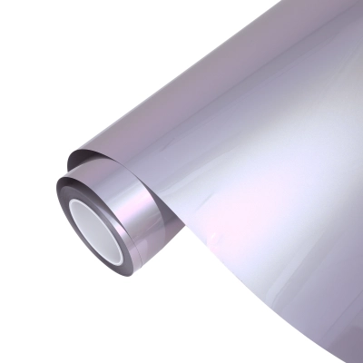 Ravoony Plus PET Technological Grey To Pink Car Wrap 01