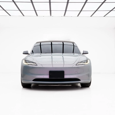 Ravoony Plus PET Technological Grey To Pink Car Wrap 02