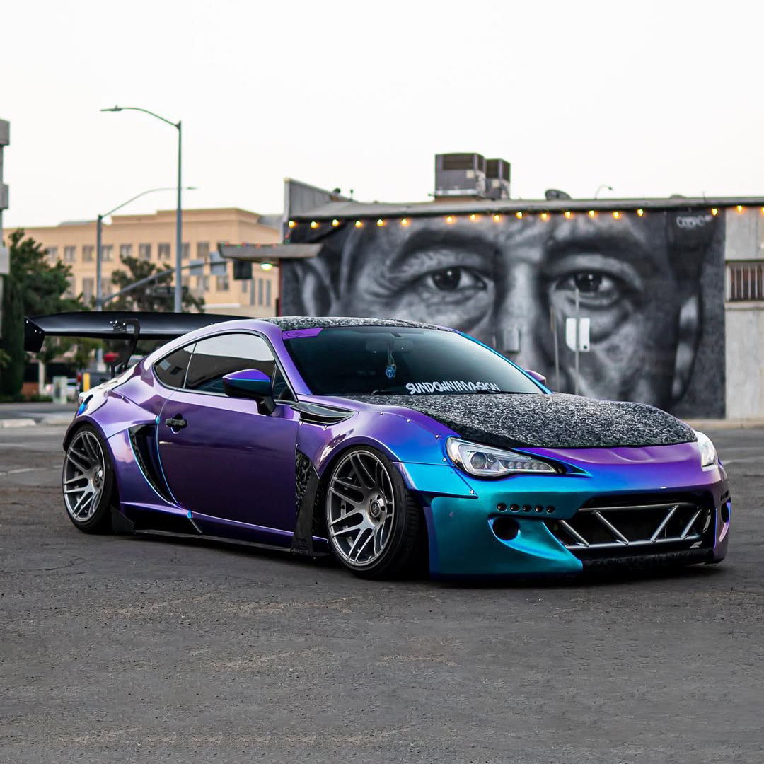 Ravoony Plus PET Purple And Blue Chameleon Car Wrap