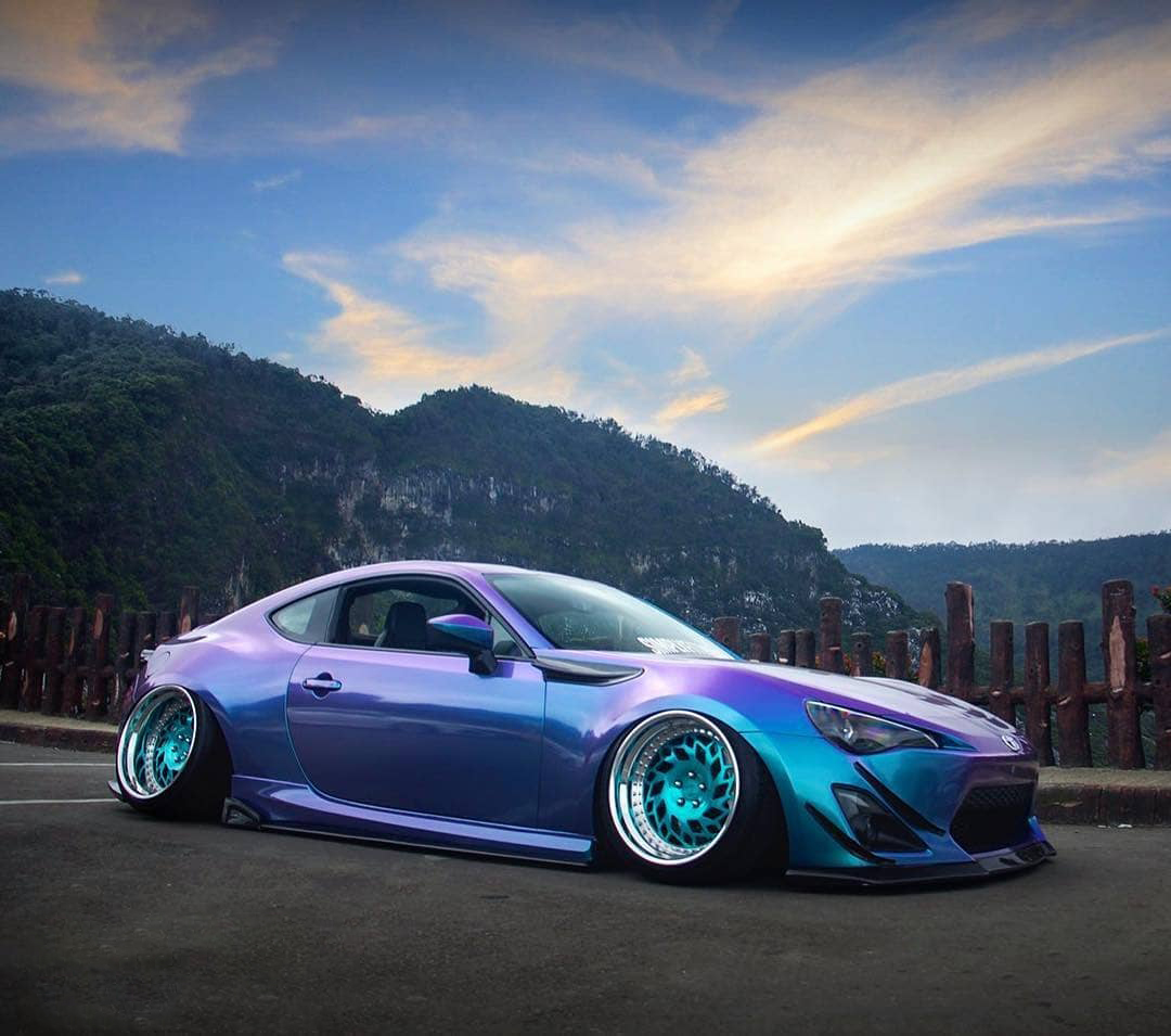 Ravoony Plus PET Purple And Blue Chameleon Car Wrap