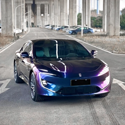 Ravoony Plus PET Purple And Red Chameleon Car Wrap 02