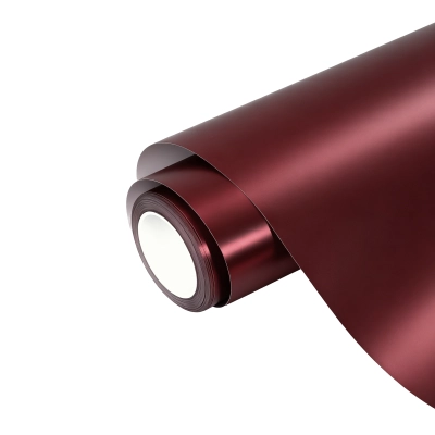 Ravoony Plus PET Satin Dragon Blood Red Vinyl Car Wrap 01