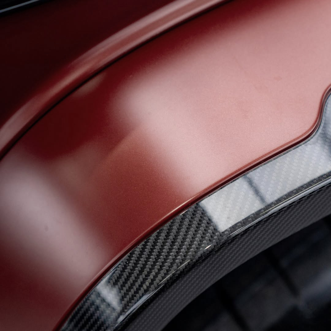 Ravoony Plus PET Satin Dragon Blood Red Vinyl Car Wrap