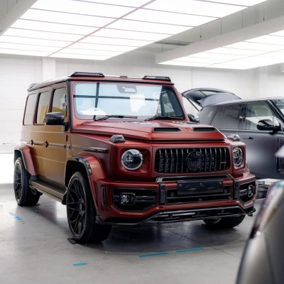 Ravoony Plus PET Satin Dragon Blood Red Vinyl Car Wrap 02