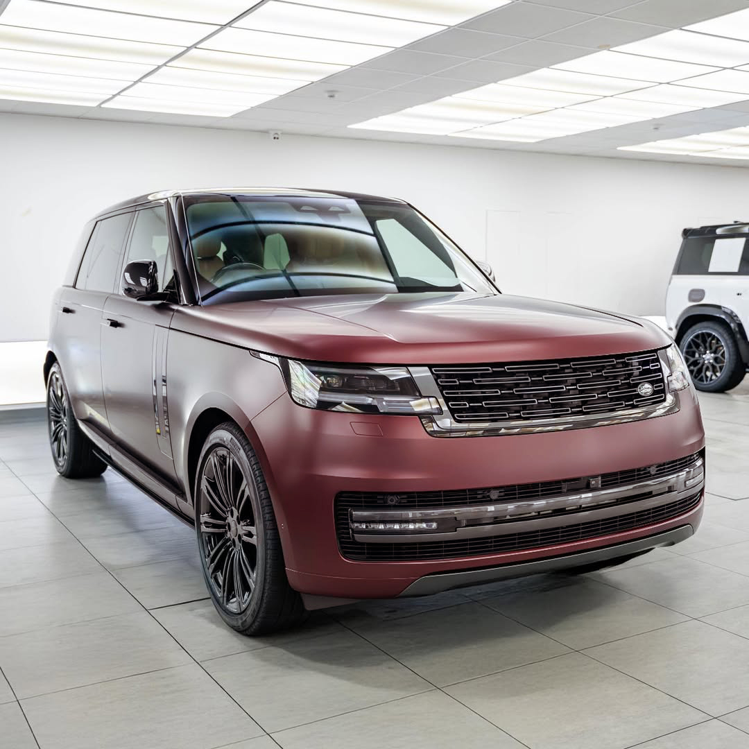 Ravoony Plus PET Satin Dragon Blood Red Vinyl Car Wrap