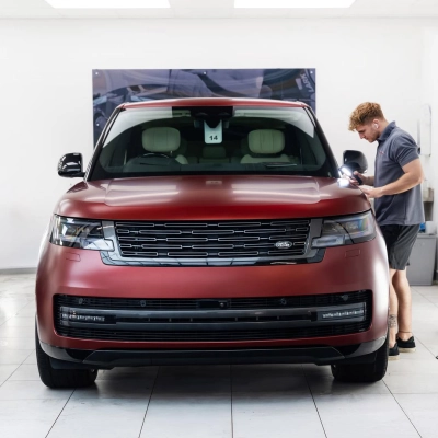 Ravoony Pro TPU Satin Dragon Blood Red Color PPF Film 02