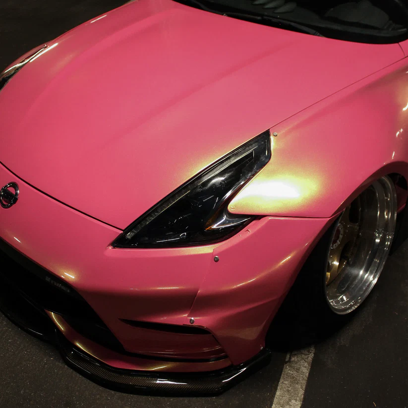 Ravoony Plus Gloss Diamond Gold Pink Vinyl Wrap