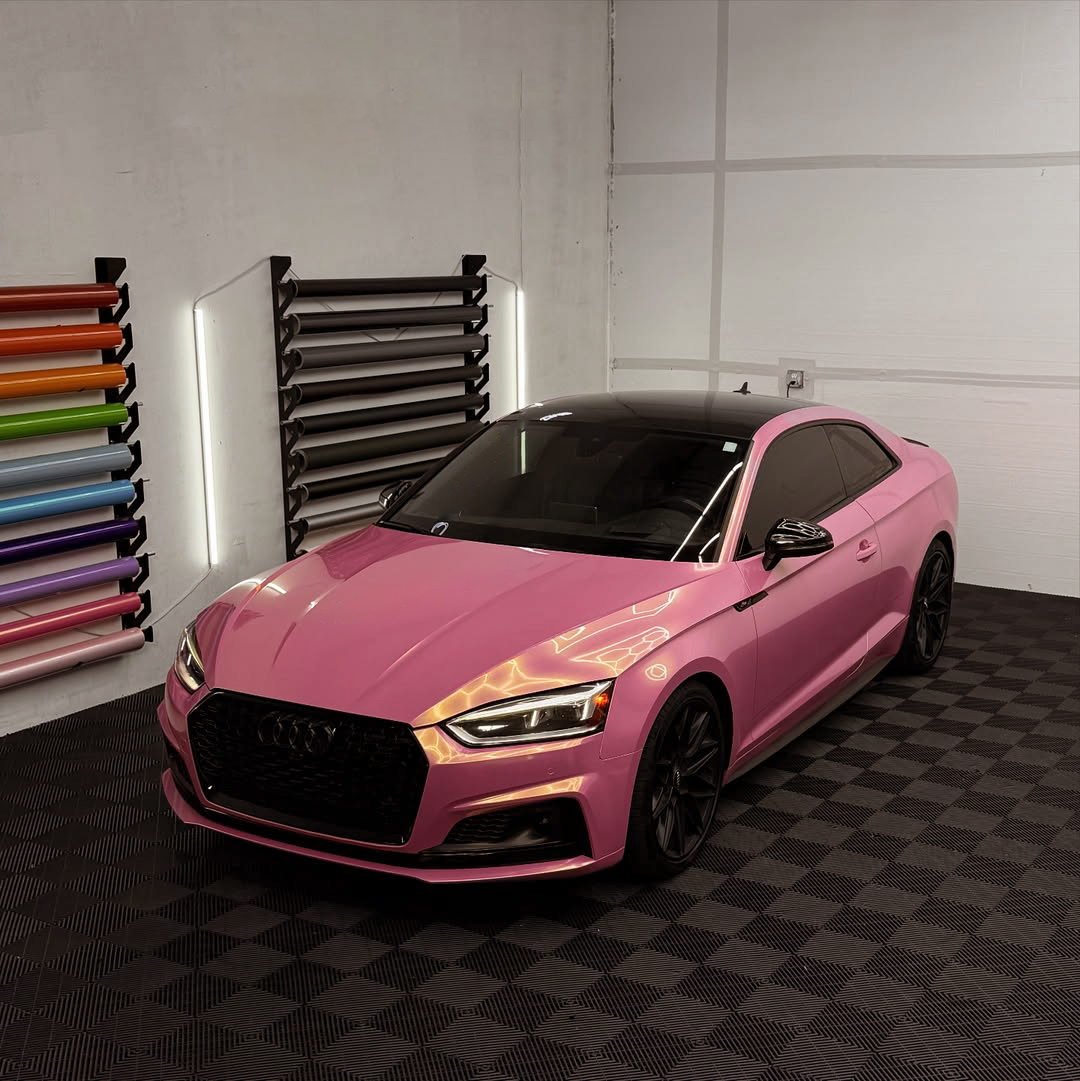 Ravoony Plus Gloss Diamond Gold Pink Vinyl Wrap
