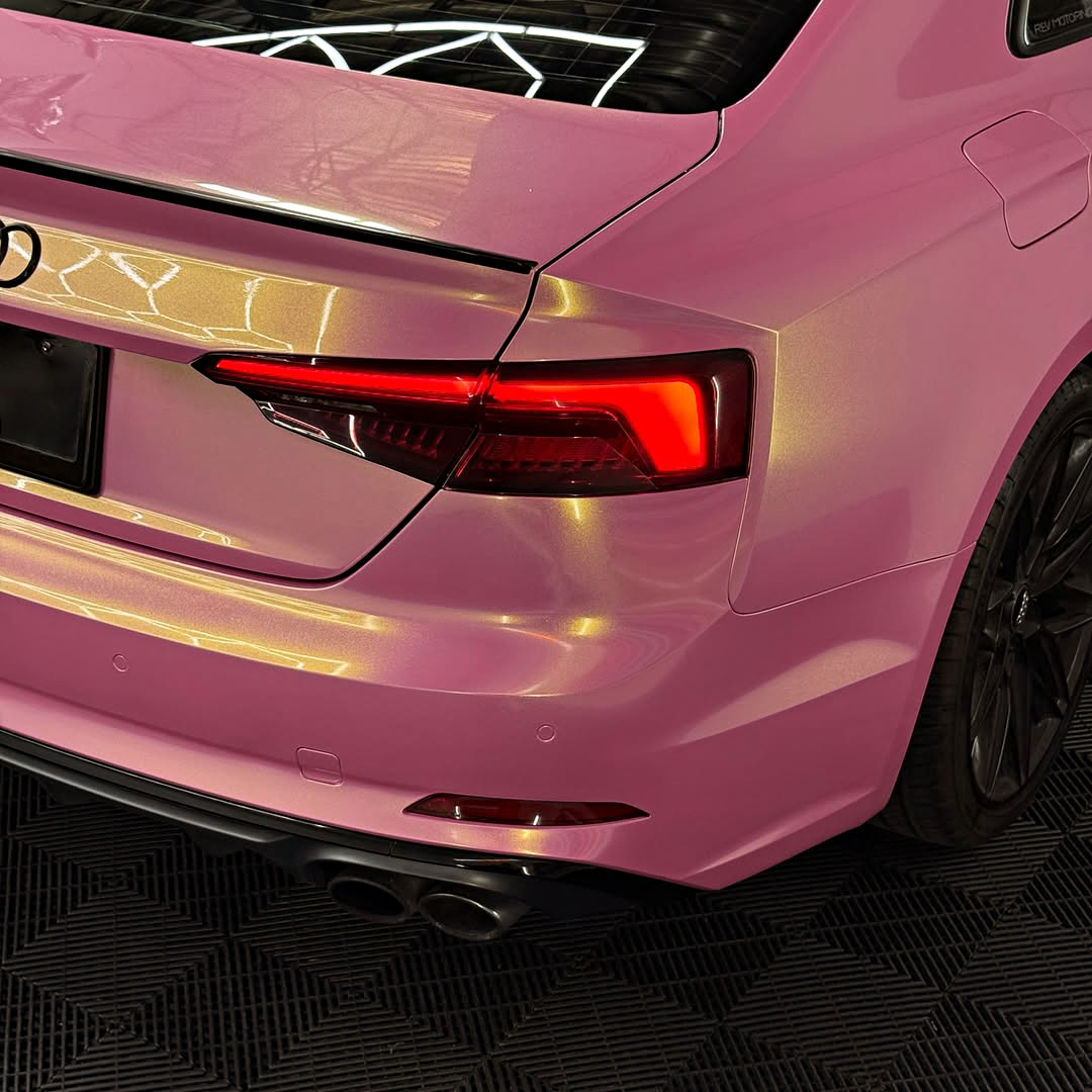 Ravoony Plus Gloss Diamond Gold Pink Vinyl Wrap