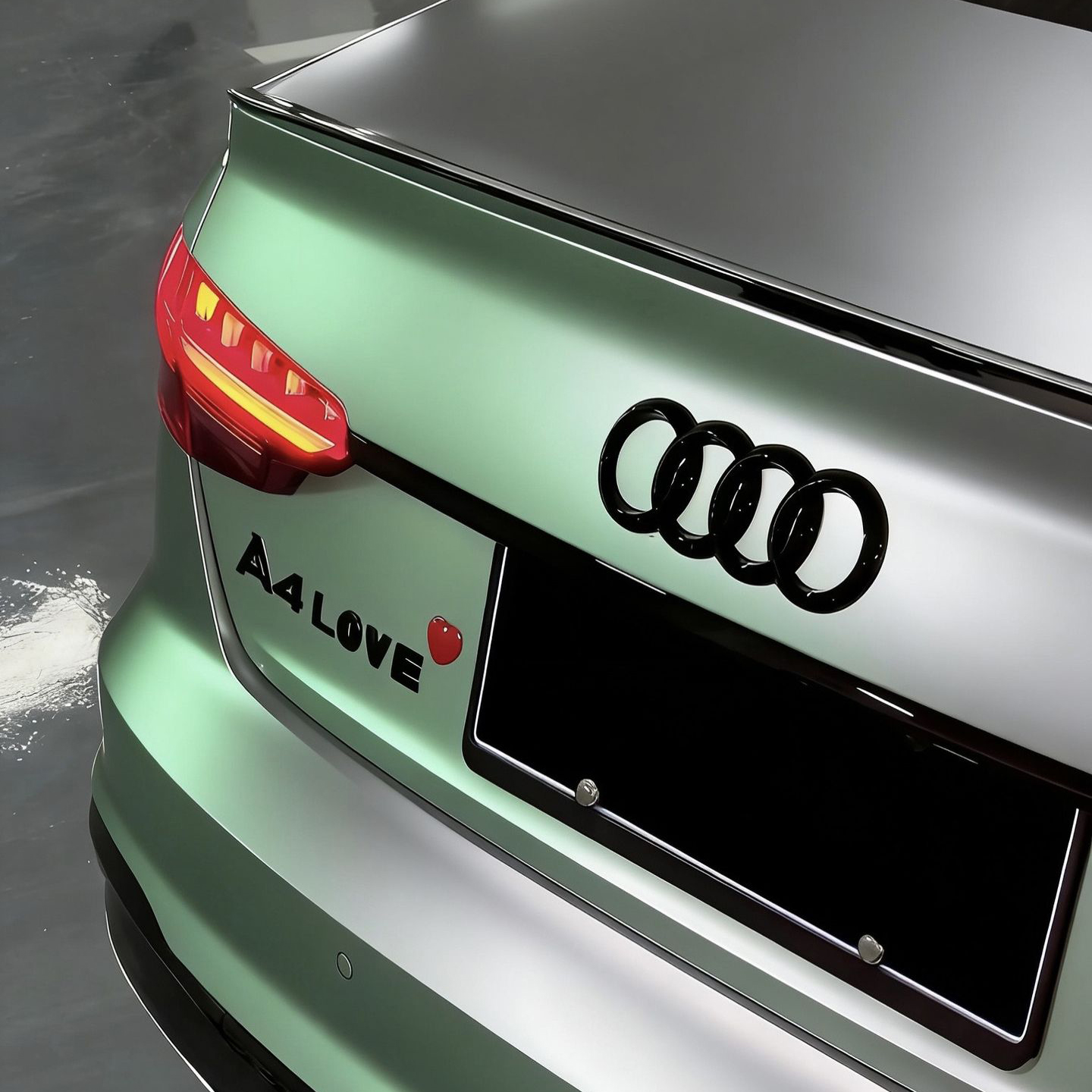 Ravoony Plus PET Glossy Technological Grey To Pink Car Wrap