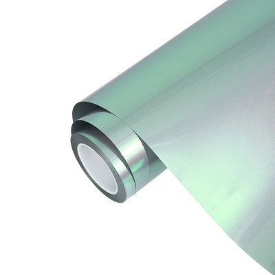 Ravoony Plus PET Glossy Technological Grey To Pink Car Wrap 01