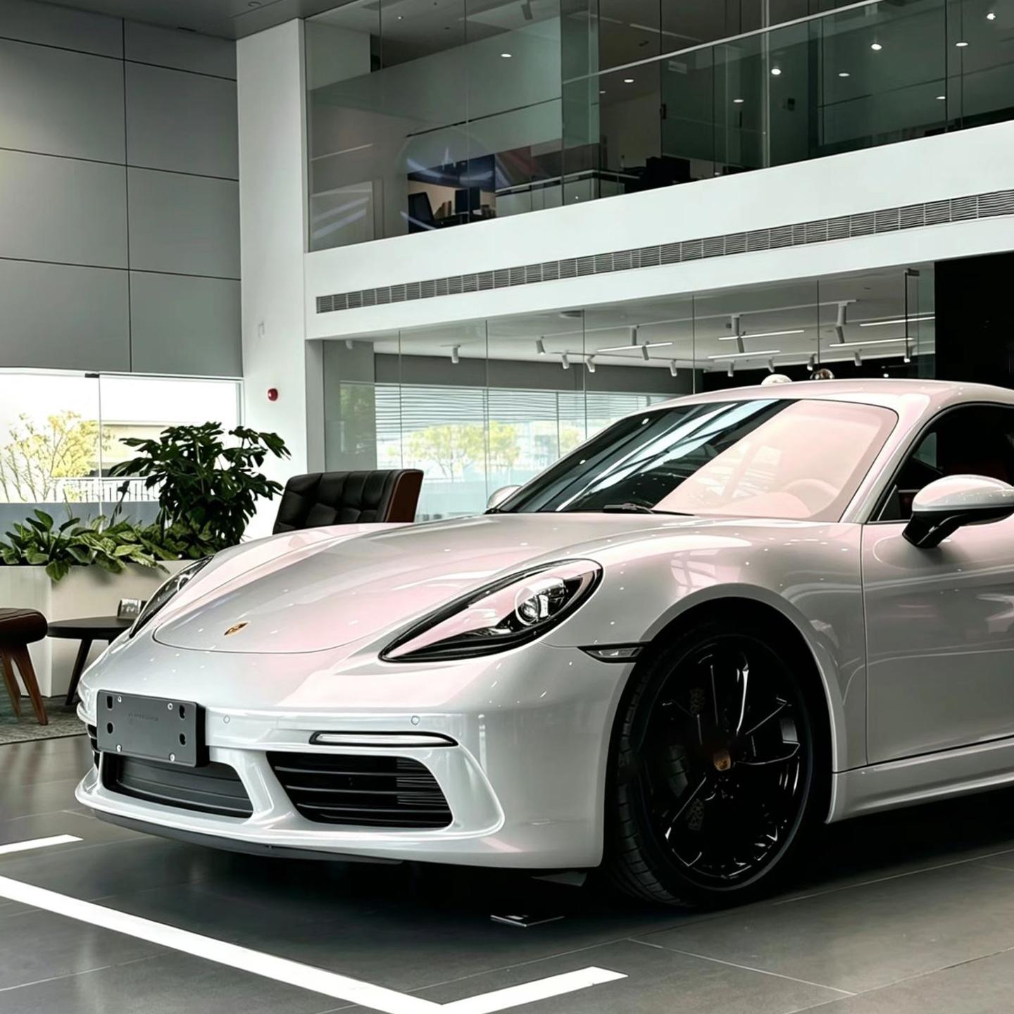 Ravoony Plus PET Glossy Technological Grey To Orange Car Wrap