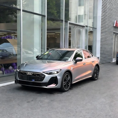 Ravoony Plus PET Glossy Technological Grey To Orange Car Wrap 02