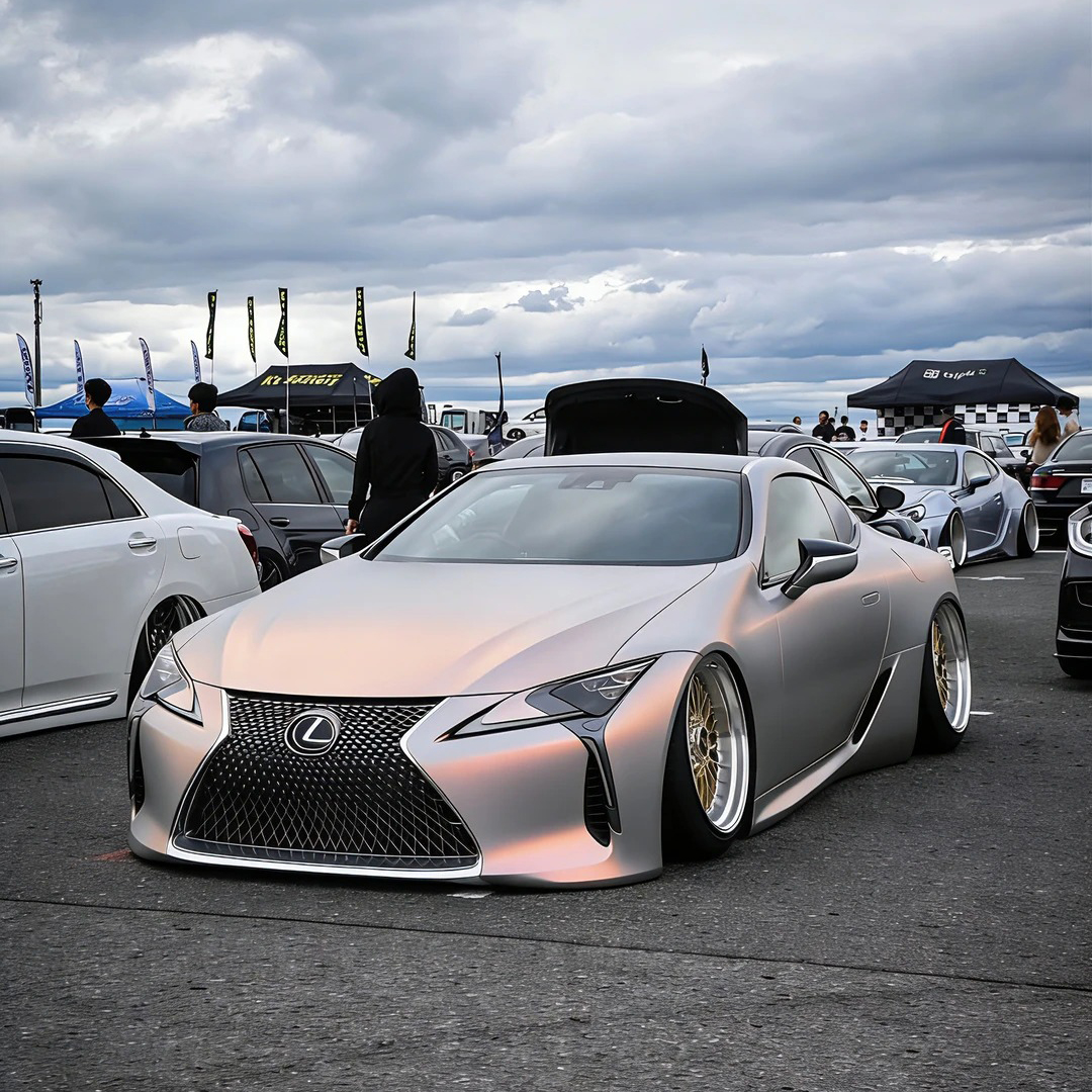 Ravoony Plus PET Matte Technological Grey To Orange Car Wrap