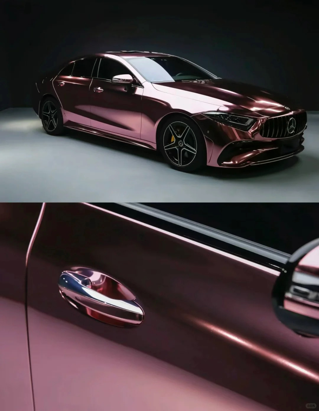 Ravoony Plus PET Rose Gold Chrome Vinyl Car Wrap