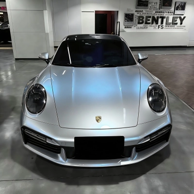 Ravoony Plus PET Glossy Technological Grey To Blue Car Wrap 02