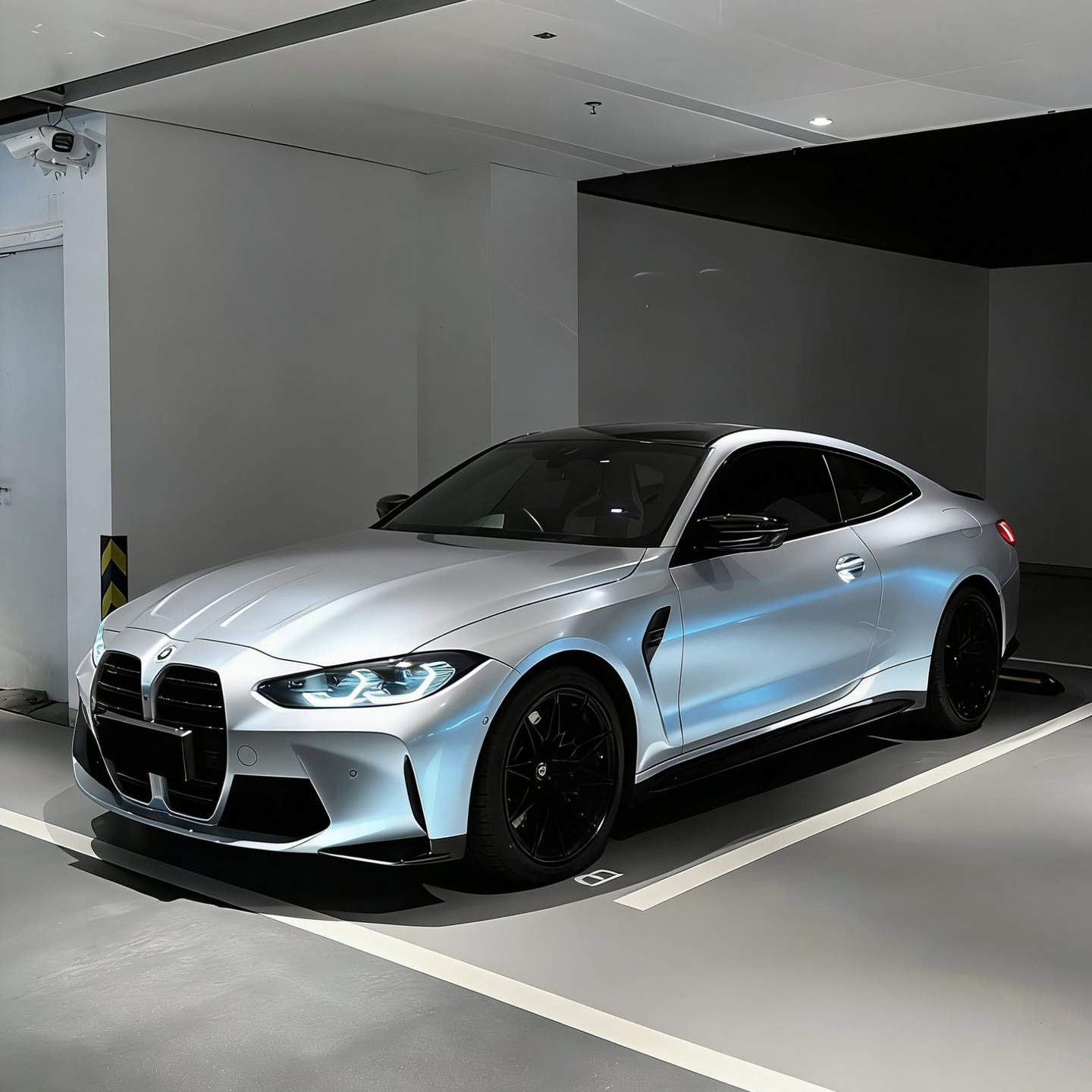 Ravoony Plus PET Glossy Technological Grey To Blue Car Wrap