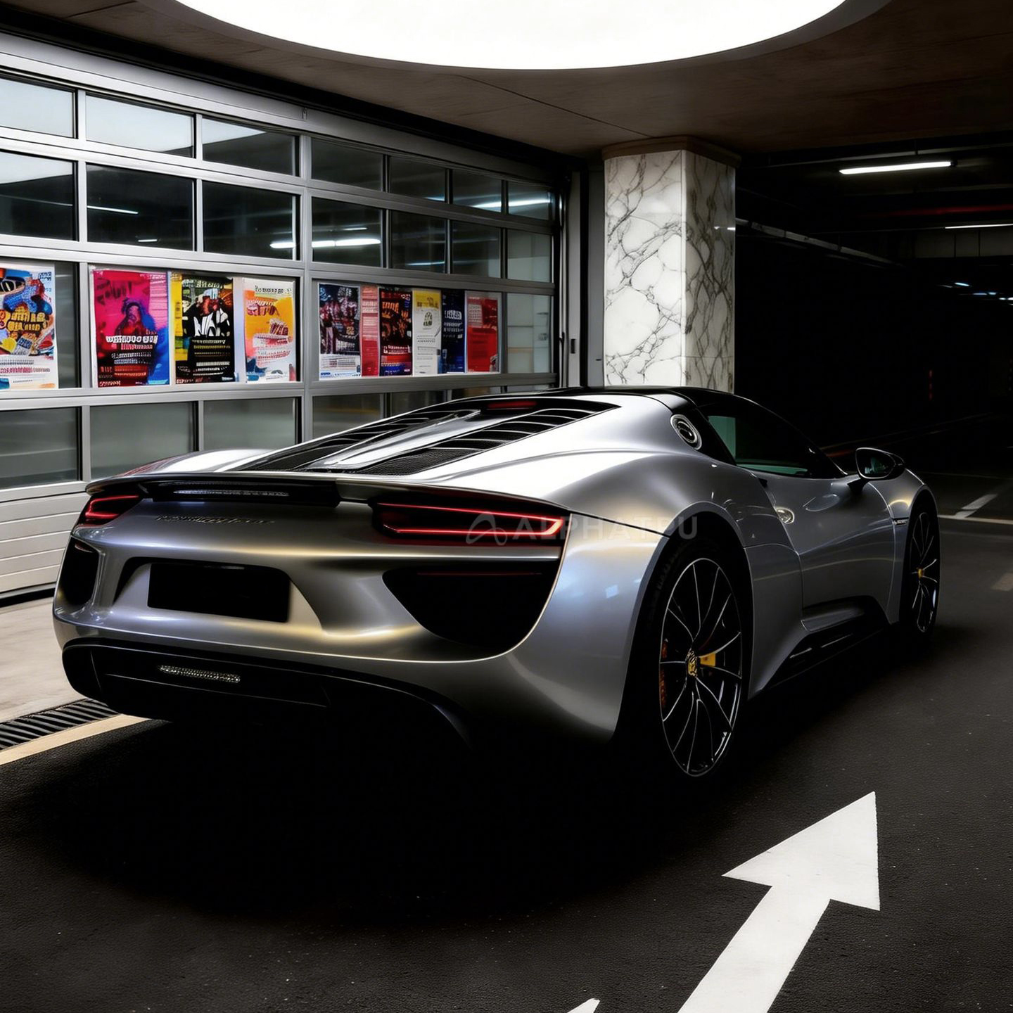 Ravoony Plus PET Glossy Technological Grey To Gold Car Wrap