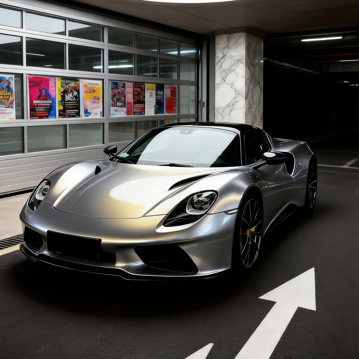 Ravoony Plus PET Glossy Technological Grey To Gold Car Wrap