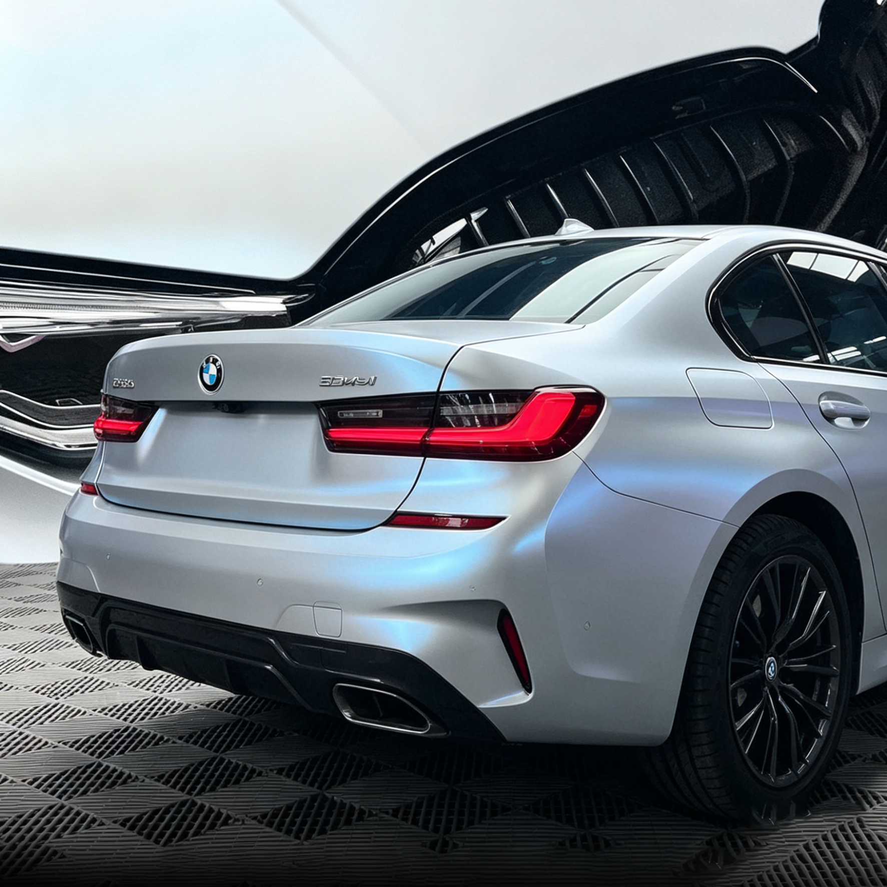 Ravoony Plus PET Matte Technological Grey To Blue Car Wrap