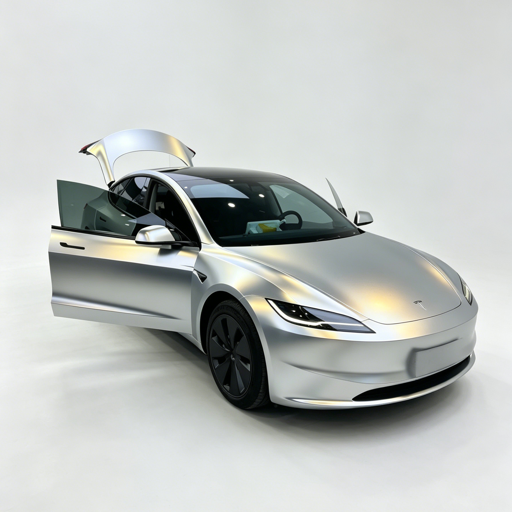 Ravoony Plus PET Matte Technological Grey To Gold Car Wrap