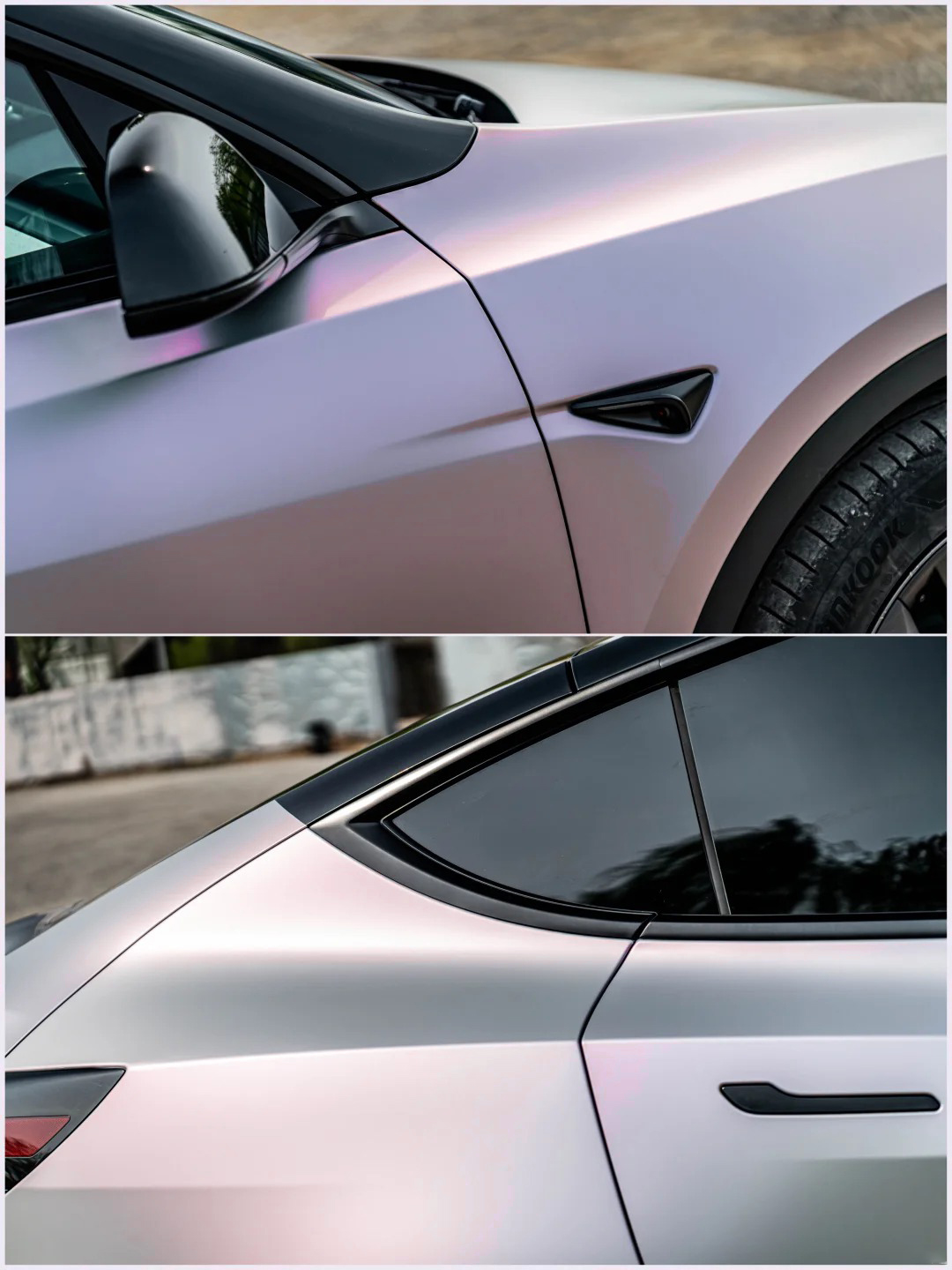 Ravoony Plus PET Matte Technological Grey To Pink Car Wrap