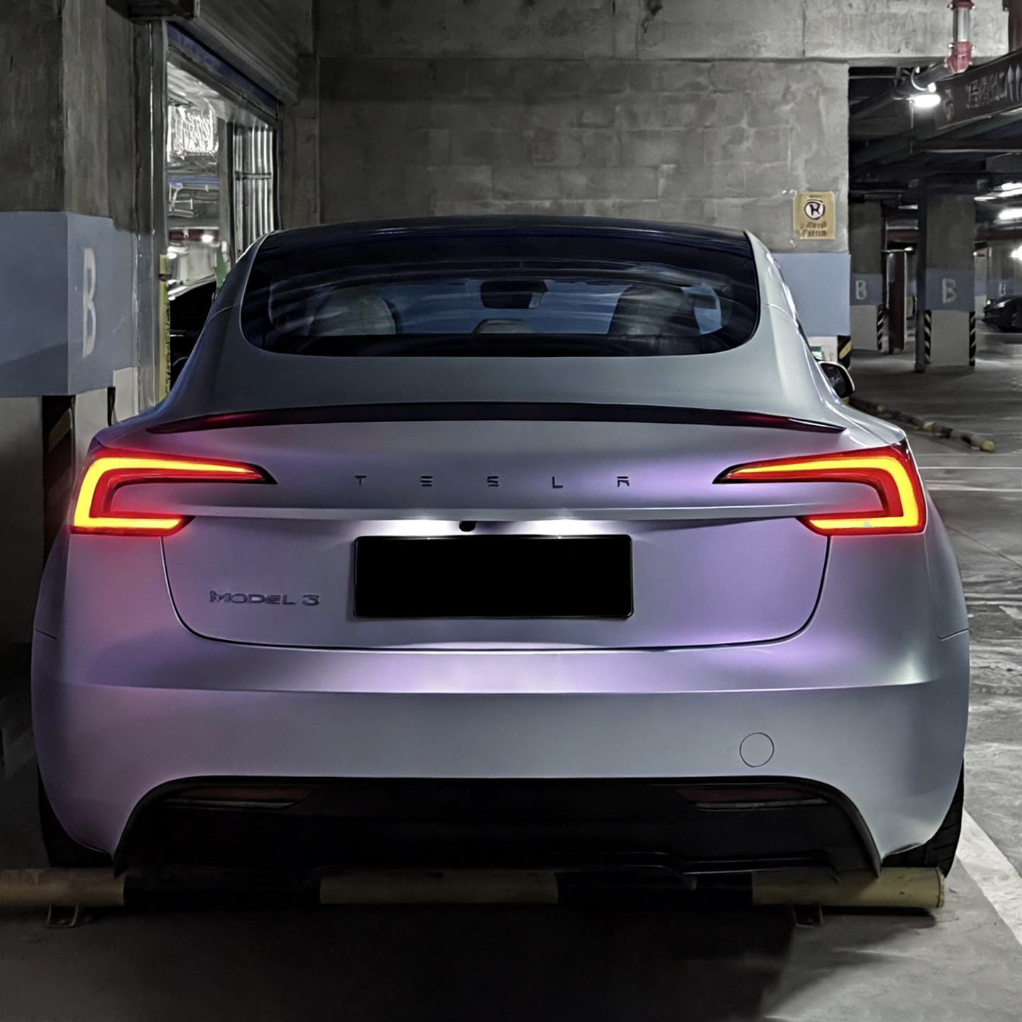 Ravoony Plus PET Matte Technological Grey To Purple Car Wrap