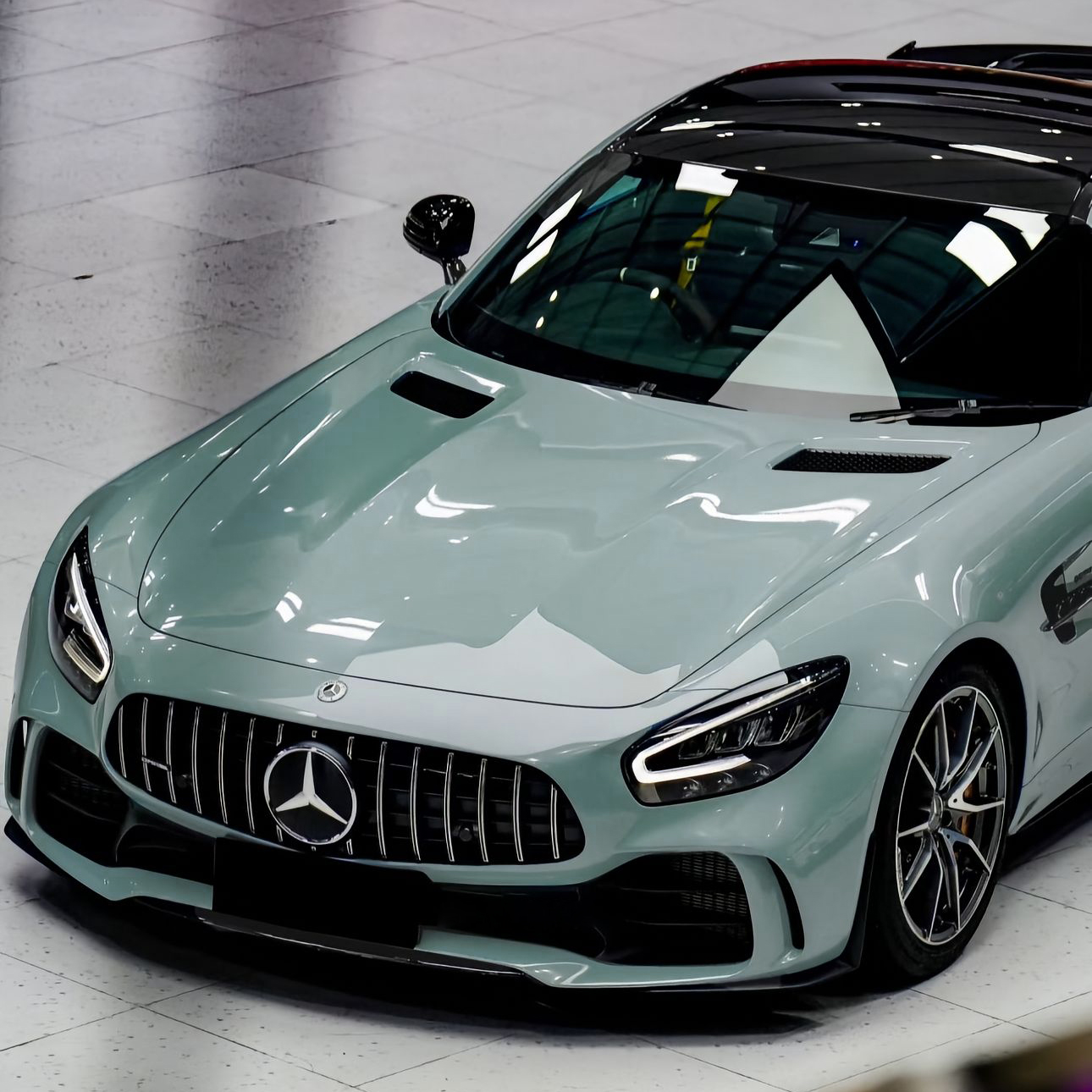 Ravoony Plus PET Gloss Metallic Shadow Green Car Vinyl Wrap