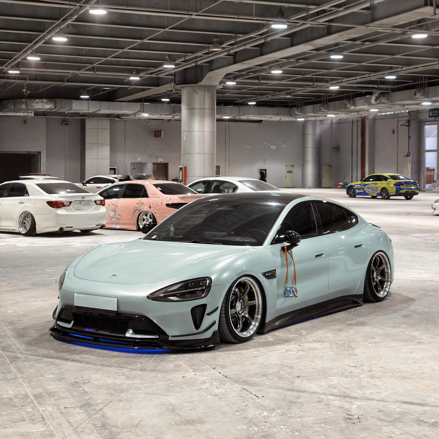 Ravoony Plus PET Gloss Metallic Shadow Green Car Vinyl Wrap