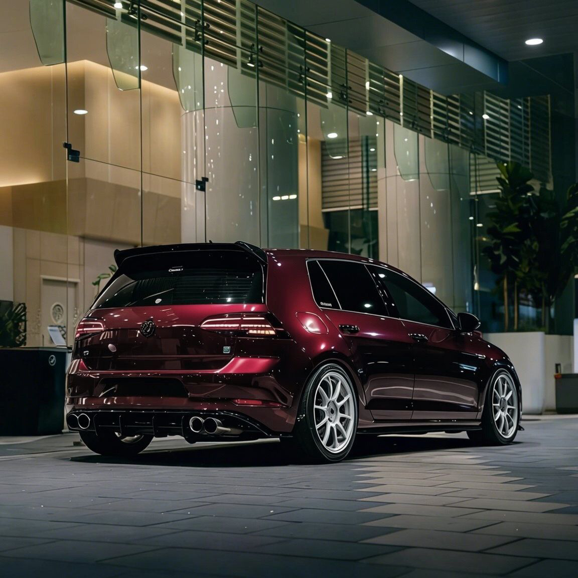 Ravoony Plus PET Glossy Metal Paint Black Rose Vinyl Wrap