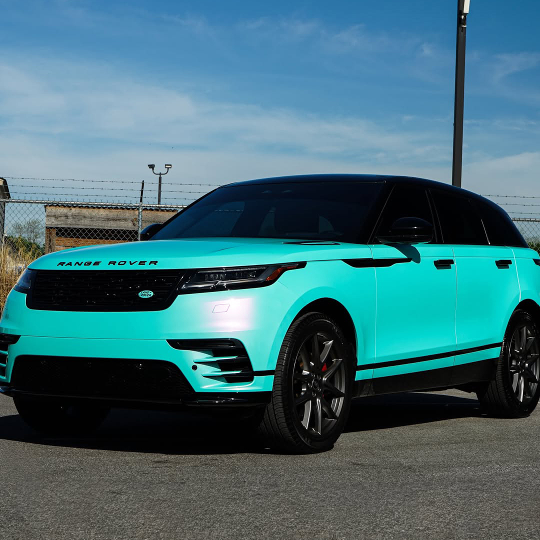 Ravoony Plus PET Glossy Metallic Tiffany Blue Car Vinyl Wrap