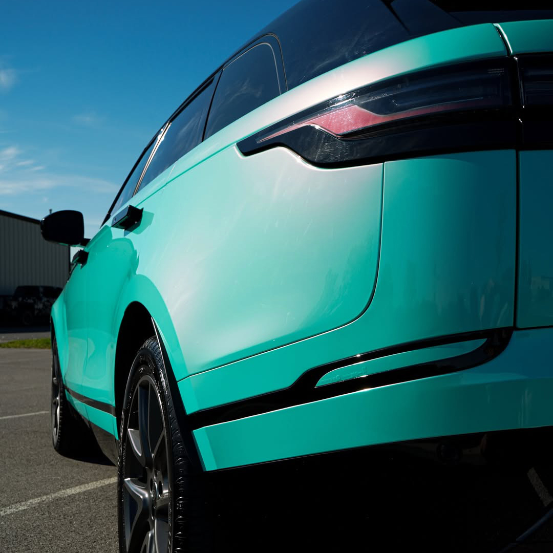 Ravoony Plus PET Glossy Metallic Tiffany Blue Car Vinyl Wrap