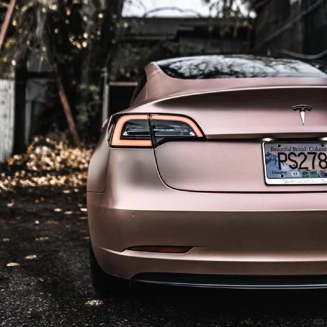 Ravoony Plus Pure Metallic Rose Gold Car Vinyl Wrap