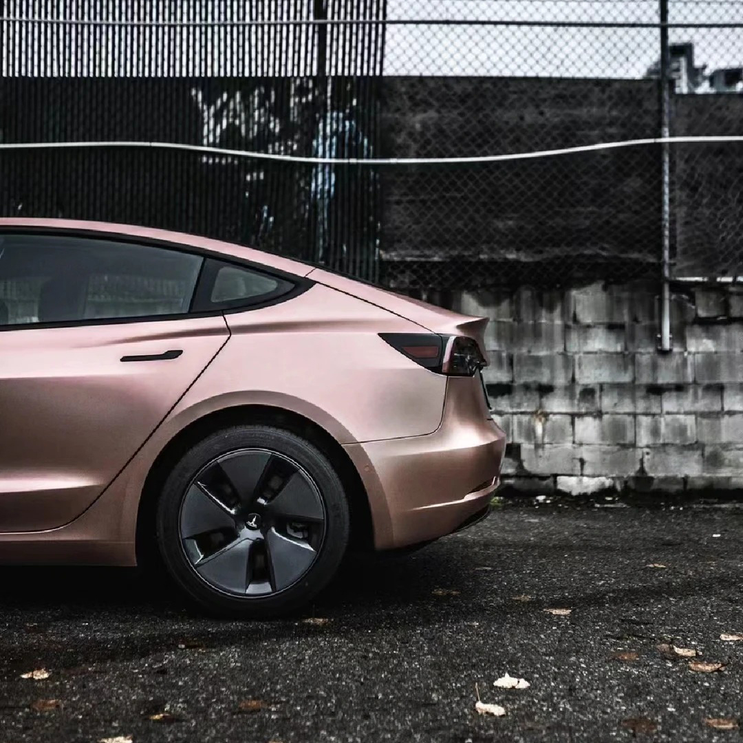 Ravoony Plus Pure Metallic Rose Gold Car Vinyl Wrap