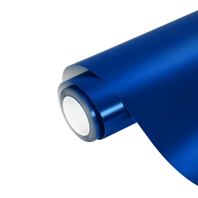 Ravoony Plus PET Matte Chrome Blue Car Wrap 01