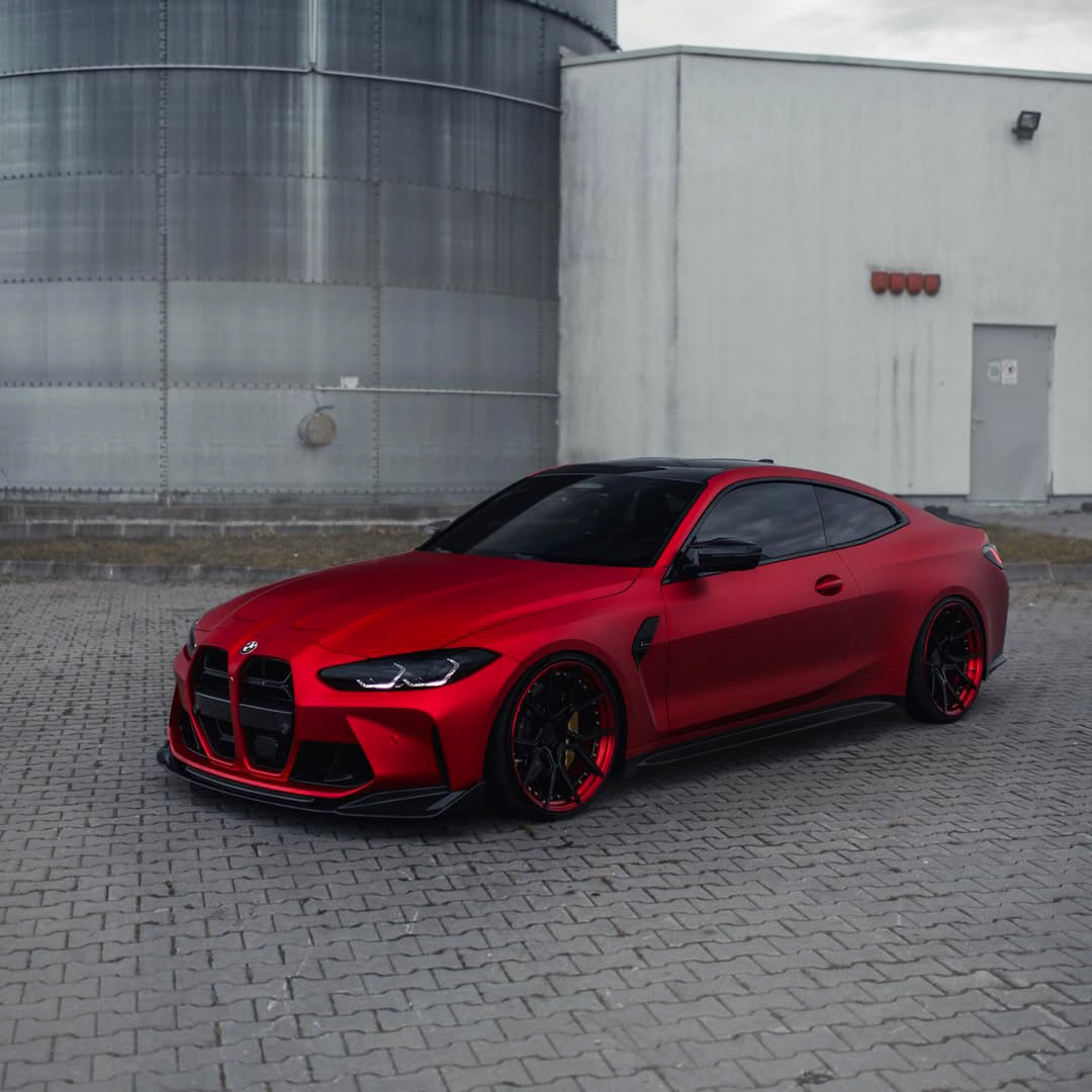Ravoony Plus PET Matte Chrome Red Vinyl Car Wrap