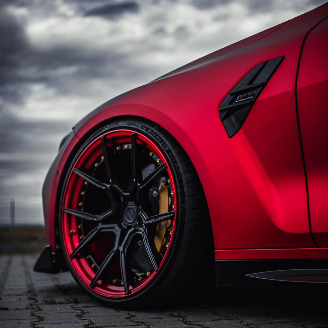Ravoony Plus PET Matte Chrome Red Vinyl Car Wrap