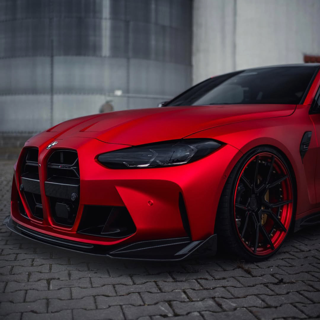 Ravoony Plus PET Matte Chrome Red Vinyl Car Wrap