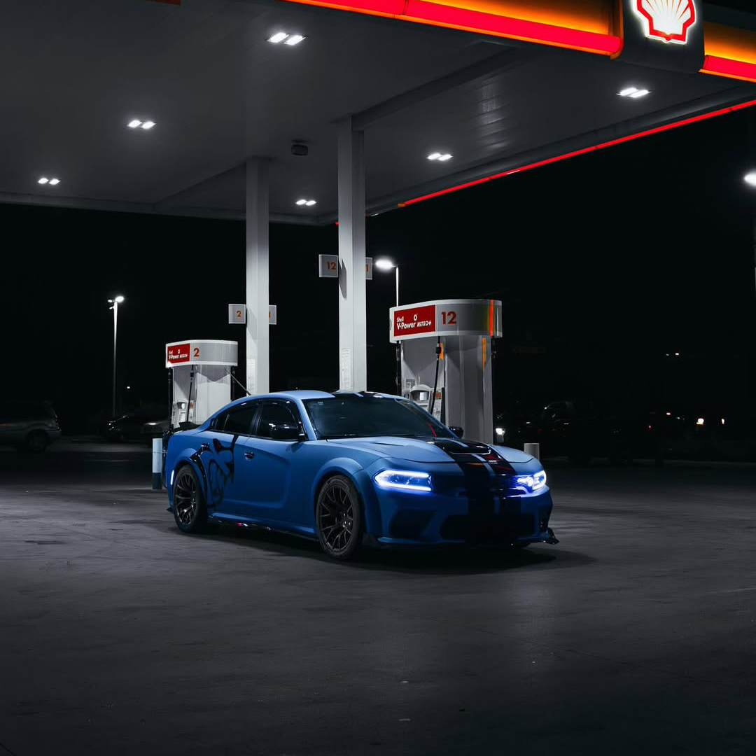 Ravoony Plus PET Satin Blue Vinyl Car Wrap