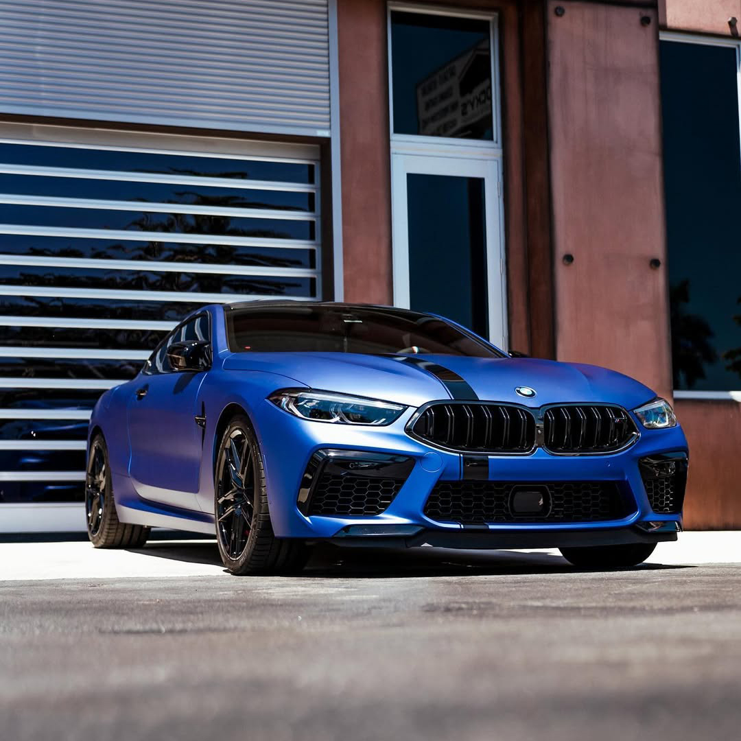 Ravoony Plus PET Satin Blue Vinyl Car Wrap