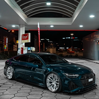 Ravoony Plus PET Glossy Metallic Starry Blue Car Vinyl Wrap 02