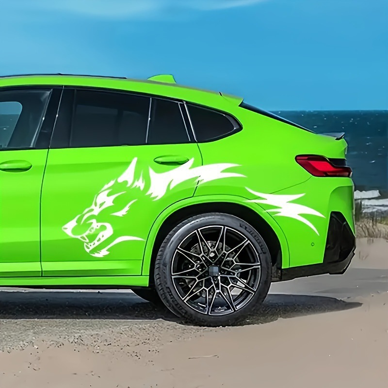 Ravoony Wolf Head Irregular Car Sticker