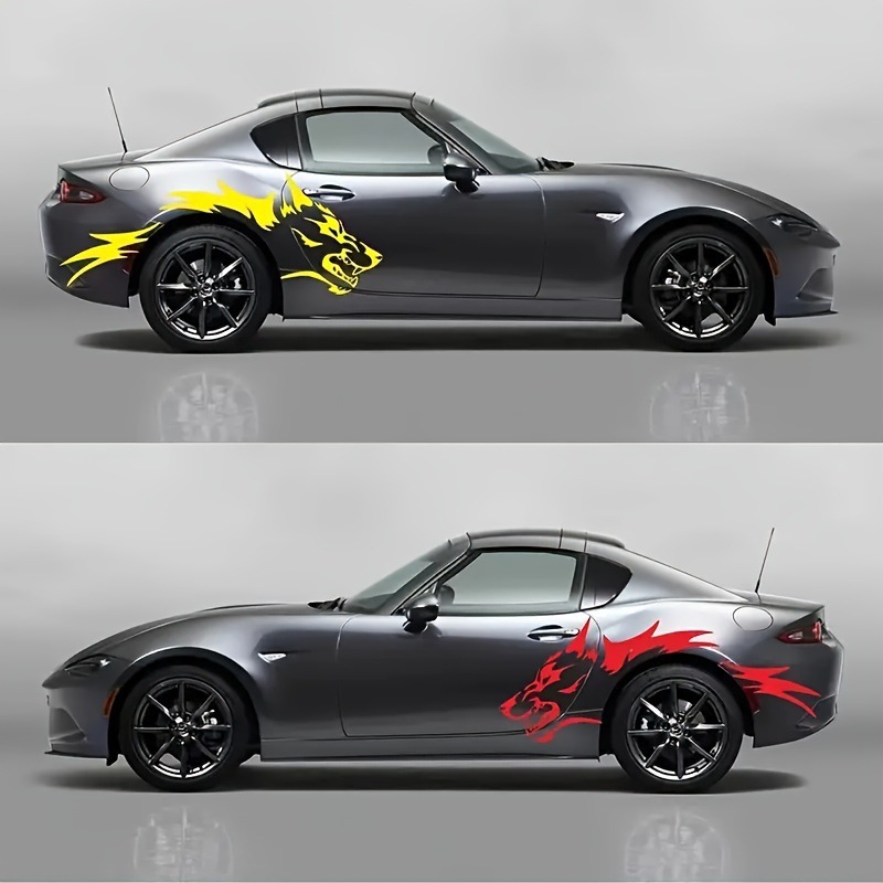 Ravoony Wolf Head Irregular Car Sticker