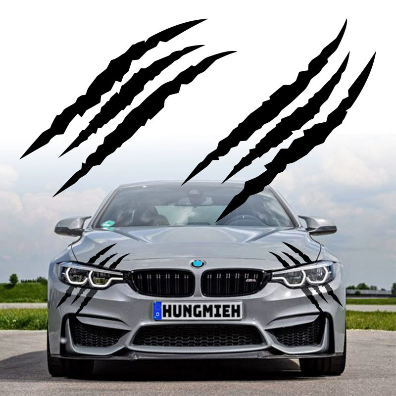Ravoony Wolf Claw Scratch Headlight Sticker