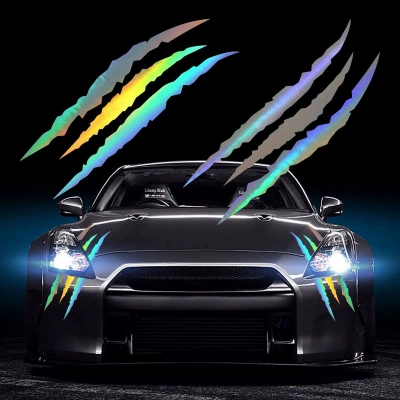 Ravoony Wolf Claw Scratch Headlight Sticker 01