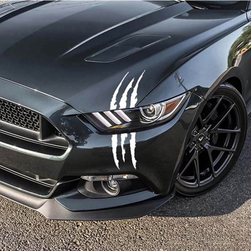 Ravoony Wolf Claw Scratch Headlight Sticker