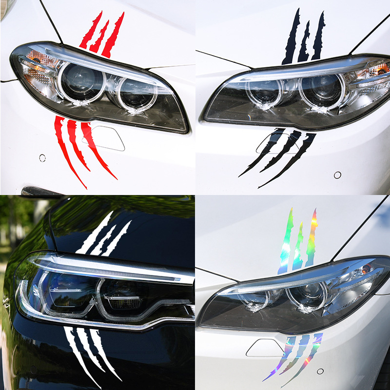 Ravoony Wolf Claw Scratch Headlight Sticker