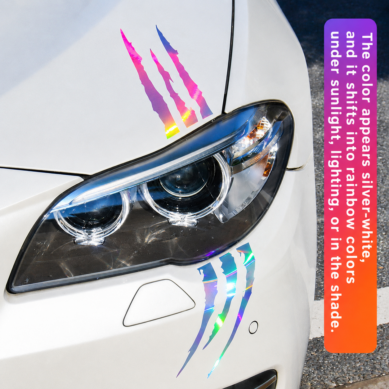Ravoony Wolf Claw Scratch Headlight Sticker